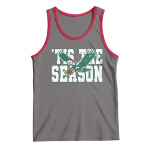 Christmas Football Lover Tank Top Green PFE Santa Hat Game Day TS11 Deep Heather Red Print Your Wear