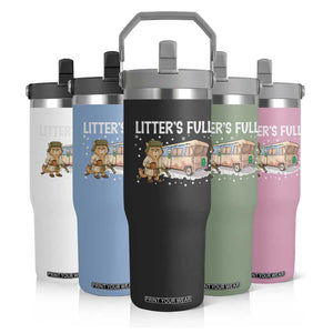 Funny Christmas Vacation Litter's Full Cat Flip Straw Tumbler Xmas Movie TS11 Print Your Wear