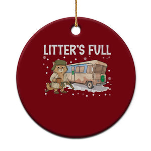 Funny Christmas Vacation Litter's Full Cat Ceramic Ornament Xmas Movie TS11 1pc Red Print Your Wear