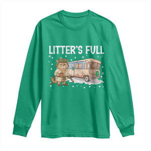 Funny Christmas Vacation Litter's Full Cat Long Sleeve Shirt Xmas Movie TS11 Irish Green Print Your Wear