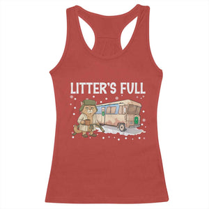 Funny Christmas Vacation Litter's Full Cat Racerback Tank Top Xmas Movie TS11 Red Print Your Wear
