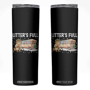 Funny Christmas Vacation Litter's Full Cat Skinny Tumbler Xmas Movie TS11 Black Print Your Wear