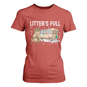 Funny Christmas Vacation Litter's Full Cat T Shirt For Women Xmas Movie TS11 Red Print Your Wear