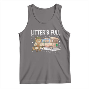 Funny Christmas Vacation Litter's Full Cat Tank Top Xmas Movie TS11 Deep Heather Print Your Wear