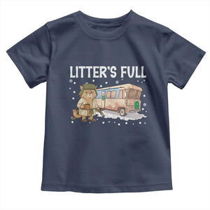 Funny Christmas Vacation Litter's Full Cat Toddler T Shirt Xmas Movie TS11 Navy Print Your Wear