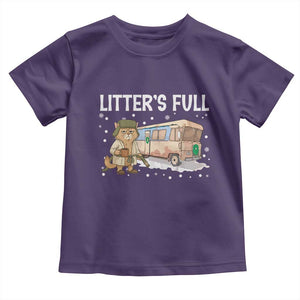 Funny Christmas Vacation Litter's Full Cat Toddler T Shirt Xmas Movie TS11 Purple Print Your Wear
