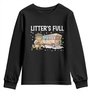 Funny Christmas Vacation Litter's Full Cat Youth Sweatshirt Xmas Movie TS11 Black Print Your Wear