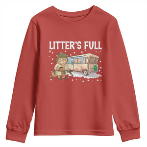 Funny Christmas Vacation Litter's Full Cat Youth Sweatshirt Xmas Movie TS11 Red Print Your Wear