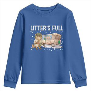 Funny Christmas Vacation Litter's Full Cat Youth Sweatshirt Xmas Movie TS11 Royal Blue Print Your Wear