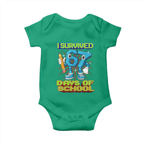 Funny I Survived 67 Days Of School Baby Onesie Six Seven Meme Pixel Game Gen Alpha TS11 Irish Green Print Your Wear