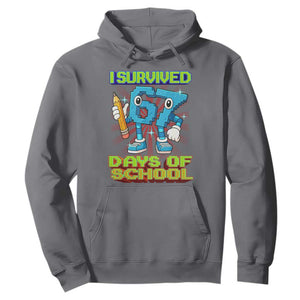 Funny I Survived 67 Days Of School Hoodie Six Seven Meme Pixel Game Gen Alpha TS11 Charcoal Print Your Wear