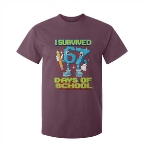 Funny I Survived 67 Days Of School T Shirt For Kid Six Seven Meme Pixel Game Gen Alpha TS11 Maroon Print Your Wear