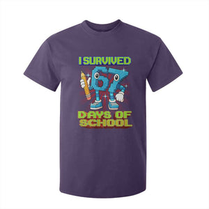Funny I Survived 67 Days Of School T Shirt For Kid Six Seven Meme Pixel Game Gen Alpha TS11 Purple Print Your Wear