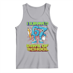 Funny I Survived 67 Days Of School Tank Top Six Seven Meme Pixel Game Gen Alpha TS11 Athletic Heather Print Your Wear