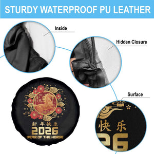 Chinese New Year 2026 Year of The Horse Spare Tire Cover Golden Zodiac Horse TS11 Print Your Wear