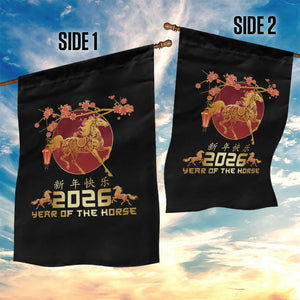 Chinese New Year 2026 Year of The Horse Garden Flag Cherry Blossom TS11 Print Your Wear