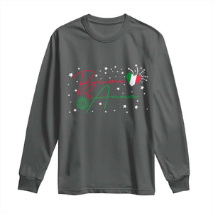 Funny Buon Anno Itlalian New Year Long Sleeve Shirt TS11 Dark Heather Print Your Wear