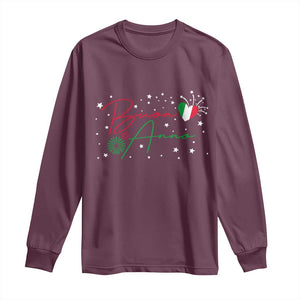 Funny Buon Anno Itlalian New Year Long Sleeve Shirt TS11 Maroon Print Your Wear