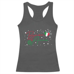 Funny Buon Anno Itlalian New Year Racerback Tank Top TS11 Dark Heather Print Your Wear