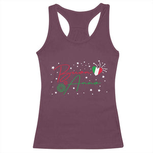 Funny Buon Anno Itlalian New Year Racerback Tank Top TS11 Maroon Print Your Wear