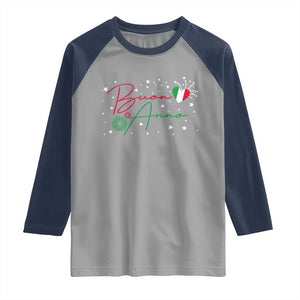 Funny Buon Anno Itlalian New Year Raglan Shirt TS11 Sport Gray Navy Print Your Wear