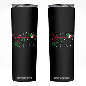 Funny Buon Anno Itlalian New Year Skinny Tumbler TS11 Black Print Your Wear