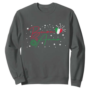 Funny Buon Anno Itlalian New Year Sweatshirt TS11 Dark Heather Print Your Wear