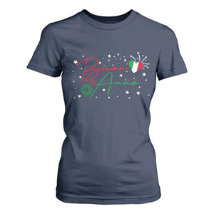 Funny Buon Anno Itlalian New Year T Shirt For Women TS11 Navy Print Your Wear