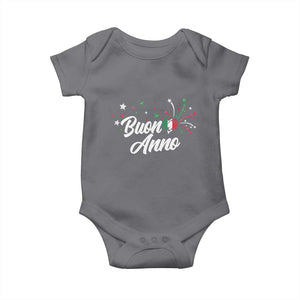 Funny Buon Anno Itlalian New Year Baby Onesie Italy Heart TS11 Charcoal Print Your Wear
