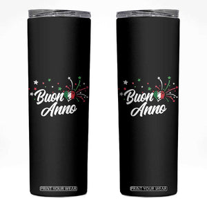 Funny Buon Anno Itlalian New Year Skinny Tumbler Italy Heart TS11 Black Print Your Wear