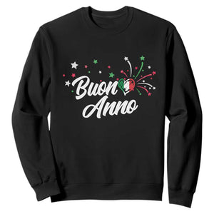 Funny Buon Anno Itlalian New Year Sweatshirt Italy Heart TS11 Black Print Your Wear