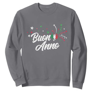 Funny Buon Anno Itlalian New Year Sweatshirt Italy Heart TS11 Charcoal Print Your Wear