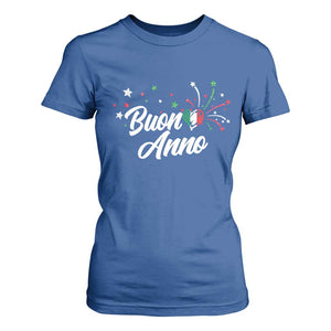 Funny Buon Anno Itlalian New Year T Shirt For Women Italy Heart TS11 Royal Blue Print Your Wear