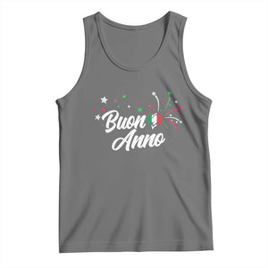 Funny Buon Anno Itlalian New Year Tank Top Italy Heart TS11 Black Heather Print Your Wear