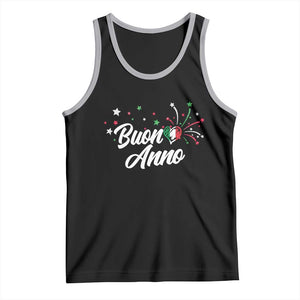Funny Buon Anno Itlalian New Year Tank Top Italy Heart TS11 Black Athletic Heather Print Your Wear