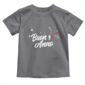 Funny Buon Anno Itlalian New Year Toddler T Shirt Italy Heart TS11 Charcoal Print Your Wear
