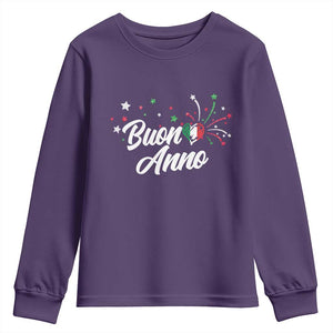 Funny Buon Anno Itlalian New Year Youth Sweatshirt Italy Heart TS11 Purple Print Your Wear