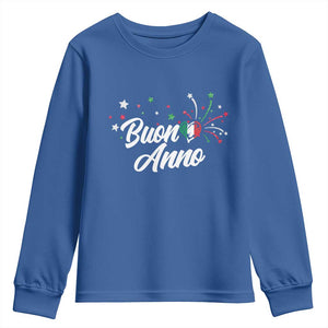 Funny Buon Anno Itlalian New Year Youth Sweatshirt Italy Heart TS11 Royal Blue Print Your Wear