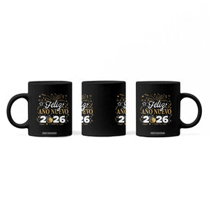 Spanish New Year 2026 Coffee Mug Feliz Ano Nuevo NYE Party Faux Glitter Effect Printed TS11 Print Your Wear