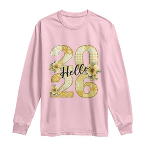 Hello New Year 2026 Vintage Floral Patchwork Quilt Long Sleeve Shirt TS11 Light Pink Print Your Wear