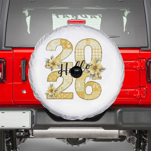 Hello New Year 2026 Vintage Floral Patchwork Quilt Spare Tire Cover TS11 White Print Your Wear