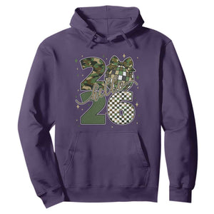Camo Happy New Year Party 2026 Hoodie Camouflage Disco Ball TS11 Purple Print Your Wear