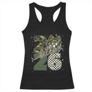 Camo Happy New Year Party 2026 Racerback Tank Top Camouflage Disco Ball TS11 Black Print Your Wear