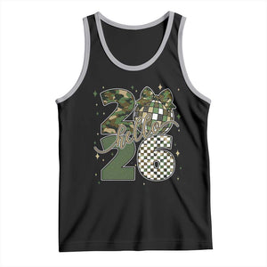 Camo Happy New Year Party 2026 Tank Top Camouflage Disco Ball TS11 Black Athletic Heather Print Your Wear