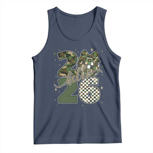 Camo Happy New Year Party 2026 Tank Top Camouflage Disco Ball TS11 Navy Print Your Wear