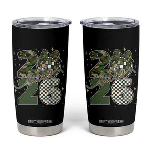 Camo Happy New Year Party 2026 Tumbler Cup Camouflage Disco Ball TS11 Black Print Your Wear