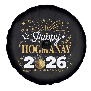 Scottish New Year 2026 Spare Tire Cover Happy Hogmanay NYE Party Faux Glitter Effect Printed TS11 Print Your Wear