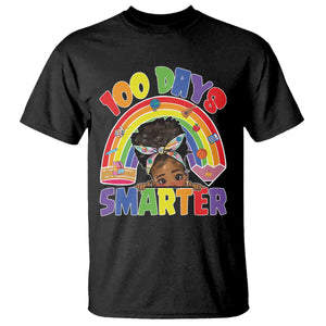 Funny 100 Days Smarter Afro African American Girl T Shirt TS11 Black Print Your Wear