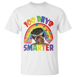 Funny 100 Days Smarter Afro African American Girl T Shirt TS11 White Print Your Wear