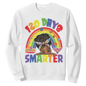 Funny 120 Days Smarter Afro African American Girl Sweatshirt TS11 White Print Your Wear